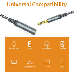 MCSPER two-pack 3.5mm audio extension cables ready for multi-device use