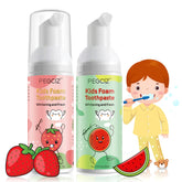 Mcukv kids strawberry flavor foam toothpaste ready for brushing fun and protection