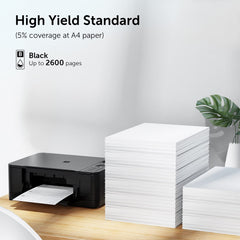 MCYCOLOR TN450 pack back view highlighting easy installation and replacement.