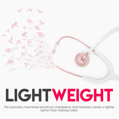 MDF Instruments Acoustica white tube stethoscope presents a sleek, modern look