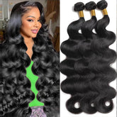 MDL 12A Body Wave bundles weft close-up showing smooth texture for natural styling