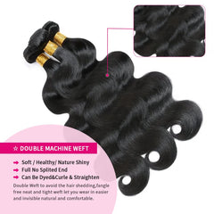 MDL 12A Body Wave bundles top-weft detail emphasizing durability and neat construction