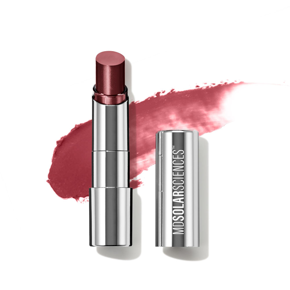 MDSolarSciences tinted lip balm SPF 30 packaging showcases sun protection in a sleek tube.