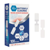 MED PRIDE butterfly closure pack with 100 sterile strips for minor wounds