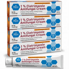 MED PRIDE Clotrimazole 4-pack tubes ready for home use and ongoing treatment.
