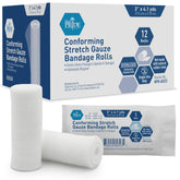 MED PRIDE conforming stretch gauze bandage roll for sterile wound protection and easy cutting
