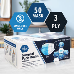 MED PRIDE disposable 3-ply mask with earloops for secure comfort