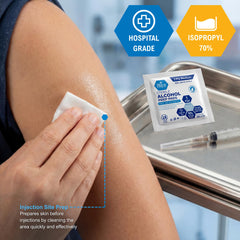 MED PRIDE individually wrapped pads ensure freshness for on-the-go use.