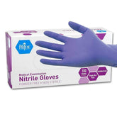 MedPride powder-free nitrile exam gloves small pack 100, easy-dispense for quick use.