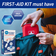 MED PRIDE sterile butterfly strips emphasize clean, safe everyday first aid