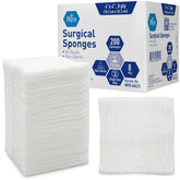 MED PRIDE surgical sponges pack 200 count, 4x4 inch, ideal for versatile wound care.