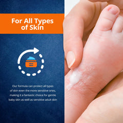 MED PRIDE vitamin A&D ointment application demonstrates easy barrier protection for dry skin
