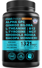 MEDCHOICE 12-in-1 nootropic bottle-front view emphasizing focus support