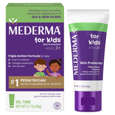 Mederma Kids gel purple application shows kid-friendly scar care in action.