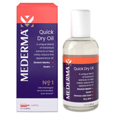 Mederma Quick Dry Oil bottle for scar care and hydration.