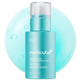 Medicube Exosome Shot bottle closeup for daily hydration and easy use