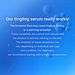 Medicube Exosome Shot Zero serum swirl texture on skin surface