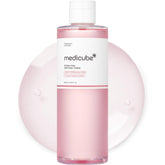 Medicube PDRN Toner bottle with rose highlights hydrates the skin.
