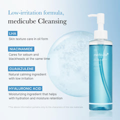 Medicube Zero Pore Cleansing Oil near the eye area for gentle cleansing