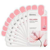 Mediheal Collagen Essential Mask packaging highlights eco-friendly design for sustainable routines.