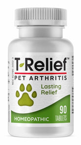 MediNatura T-Relief bottle pour shows easy dosing for gentle pet arthritis support