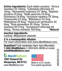 MediNatura T-Relief ingredients list with plant-based relief options.