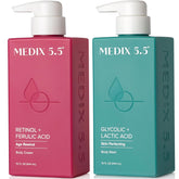 Medix 5.5 exfoliating face wash bottle with refreshing foam for smoother skin