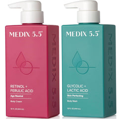 Medix 5.5 exfoliating face wash bottle with refreshing foam for smoother skin