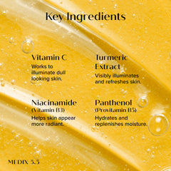 Citrus scent profile of Medix 5.5 Radiant Glow Vitamin C wash.