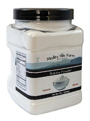 Medley Hills Farm aluminum-free label highlights clean baking and kosher status