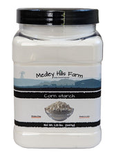 Medley Hills Farm corn starch container for easy storage and quick thickening.