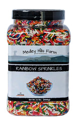 Medley Hills Farm rainbow sprinkles bulk 2.2 lb jar ready for baking