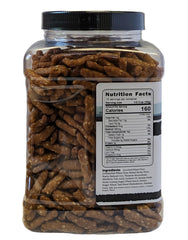 Close-up of Medley Hills Farm sesame sticks showing crunchy texture and honey glaze