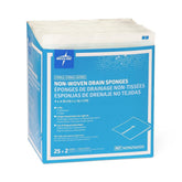 Medline gauze sponge 4x4 drain 6-ply for clean wound dressing and absorption
