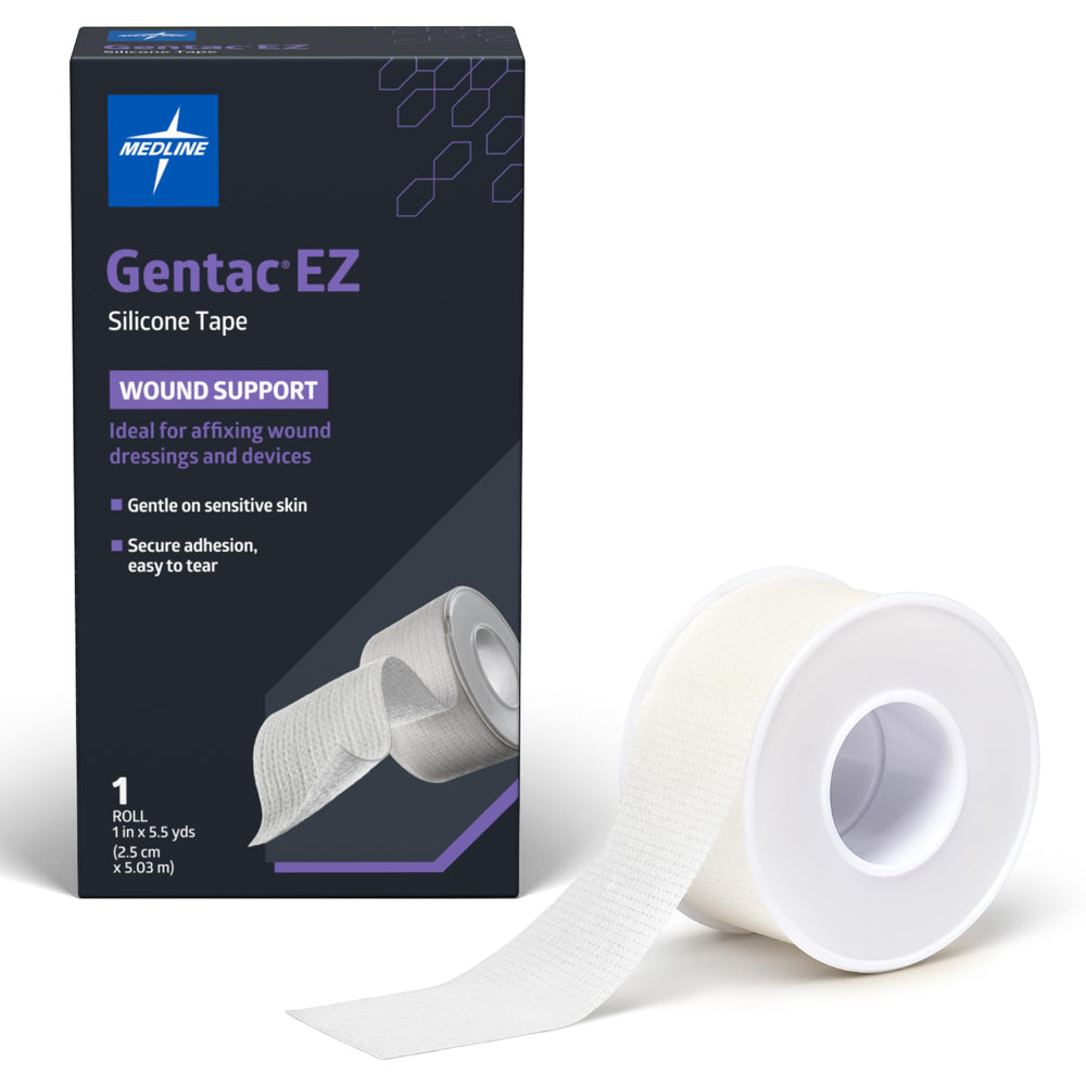 Medline Gentac EZ tape roll secures dressings with gentle adhesion.