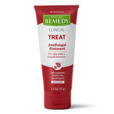 Medline Remedy clinical antifungal ointment 2.5 oz tube front view for easy application and fungal care.