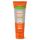 Medline Remedy zinc-oxide paste tube ready for application, forming a protective barrier.