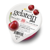 Medtrition Gelatein Plus Cherry bottle shows a convenient protein option for clear liquid diets.