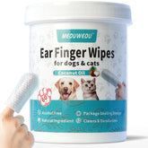 MEDUWEDU ear cleaner finger wipes pack front for easy at-home pet ear care