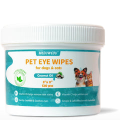 MEDUWEDU Eyes Wipes pack-120 count for gentle eye cleaning and tear stain dilution
