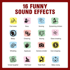 Meemazi Sound Effects Machine pocket-size design fits in hand and pocket for portable fun.