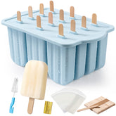 MEETRUE popsicle molds with 12 cavities for varied flavors and quick batches.