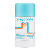 Megababe Beachy Pits deodorant stick shows aluminum-free formula for daily freshness