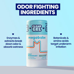 Megababe Beachy Pits fresh-scent deodorant close-up on clean skin