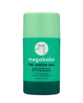 Megababe Daily Deodorant Green Deo bottle highlights natural scent and aluminum-free formula.