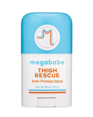 Megababe Thigh Rescue Mini stick ready for pocket-size application and protection.