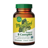 MegaFood Balanced B Complex bottle promotes everyday energy support.