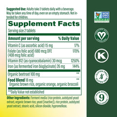 MegaFood Blood Builder mini-tablets pack for convenient daily dosing