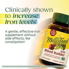 MegaFood Blood Builder vegan logo signals plant-based iron support.