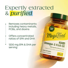 MegaFood label shows 1200mg EPA to DHA per serving.